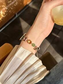 1 Dây đeo đồng hồ bằng kim loại pha lê đá quý thanh lịch tương thích với Apple Watch Series 11/10/9/8, Watch 7, Apple Watch SE/6/5/4 Ultra1/2/3 SE 45mm 46mm 49mm 42mm 41mm 40mm 38mm (Chỉ có dây đeo đồng hồ) - Nhiều màu - Xem 5