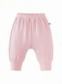 mini bala Quần dài bảo vệ bụng lưng cao cho bé gái Unisex 2024 - hồng - Xem 4