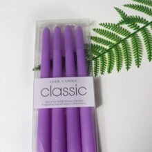 1 hộp 4 nến hình nón cổ điển, mỗi nến dài 25cm (9,84 inch) và có thể cháy trong 8 giờ. Thích hợp để trang trí nhà cửa, trang trí bàn ăn, tiệc sinh nhật, cầu hôn, đám cưới theo mùa, đạo cụ chụp ảnh, quà tặng lãng mạn cho nam và nữ, trang trí phòng, quà tặng - Nhiều màu - Xem 13