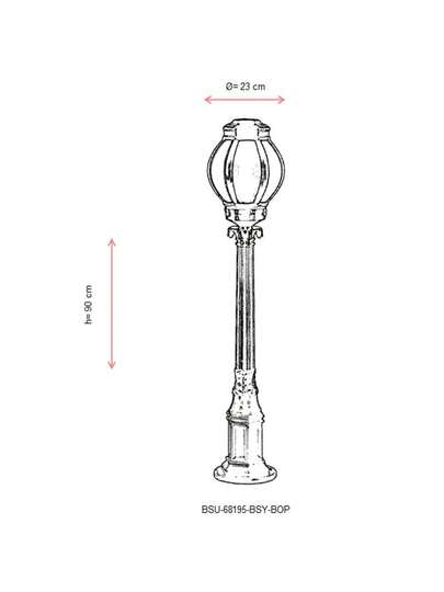 Well Home Outdoor Vloer Lamp Black, 23x23x90. Free Shipping In 24/48h view 3