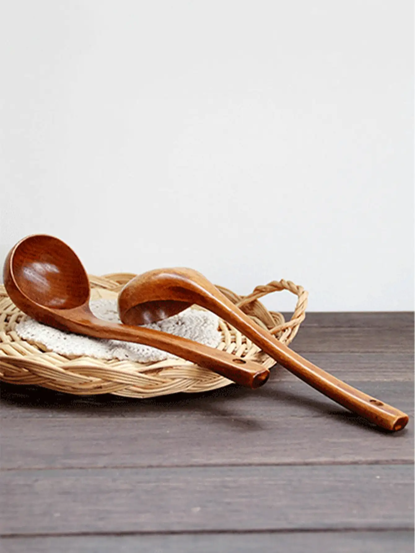 1 Stück Holzsuppen-Kelle, Holz-Porridge-Löffel mit langem Griff, handgefertigter Holzküchenlöffel, Holzrührlöffel für Zuhause, massiver Holzsuppen-Löffel, Holzlöffel, Suppenlöffel mit langem Griff für Kochtöpfe, zum Gebrauch von Holzlöffeln, Holzsuppen-Löffel mit langem Griff, für Gerichte, Reis, Salat, Küchenutensilien-Löffel, zum Kochen, Küche, Essen