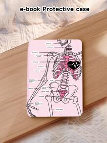 Skeleton Pattern Protective Case, Compatible With Samsung & & Apple & & Kindle E-Book. Tablet Protective Case Has A Pen Slot And Supports Auto Sleep/Wake Function