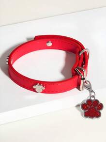 1pc Dog/Cat Collar Neck Strap For Small Pets, Puppy Collar - Red - View 29