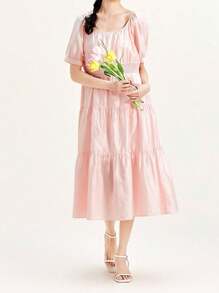 mini bala Teenager Mädchen Sommer Kleid mit Ballonärmel