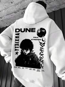 Men'S Hoodie Graphic Printed Hooded Pullover Casual Long Sleeve Sweatshirt - White - View 1