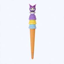 Sanrio 1pc/4pcs 4 Colors Ice Cream Gel Pen Highly Attractive Black Gel Pen 0.5 Student Stationery Prize