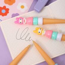 Sanrio 1pc/4pcs 4 Colors Ice Cream Gel Pen Highly Attractive Black Gel Pen 0.5 Student Stationery Prize