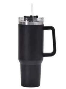 Thermal Cup With Straw 1200 ML Mug | Water Bottle | Coffee | Soda | Tea | Portable Cup - 黑色 - 查看 1