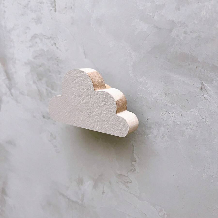 1 Cloud Children's Wall Hook Baby Decoration Hanger Accessories Ornament S1Nubbc15 - 灰色 - 查看 1