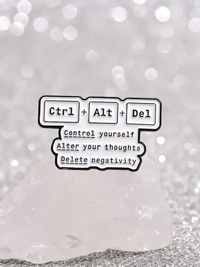 1Pc Unique Ctrl+Alt+Del Brooch Pin - Funny Computer Keyboard Accessory For Backpack, Hat, Clothes - Novelty Gift For Men, Humorous Tech Enthusiasts Pin For Clothes Bag Charm School Kpop Teacher Supplies Bag Charms Cute Office Accessories Shirts Jacket Jewelry Christmas Halloween Autumn-Winter Accessories,Suitable For Teens, Youth,Men,Casual, Outdoor, Athletic, Vacation, Graduation Gifts, Birthday, Daily Wear Clothes Pin Teacher Gifts Costume Accessories