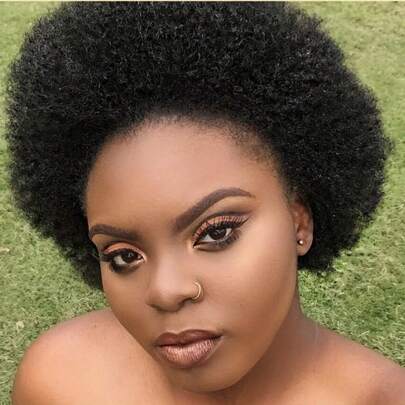 Short Afro Kinky Curly Wig Human Hair 13x4 Lace Frontal Wigs For Women Short Afro Curly Wave Brazilian Human Hair Wigs Afro Puff Kinky Curly Wigs 180%