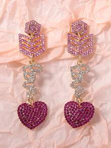 1 cặp bông tai mặt trái tim và môi Cubic Zirconia thời trang, quà tặng trang sức ngày lễ/hàng ngày cho phụ nữ - Bông tai ngày lễ tình nhân - Xem 18