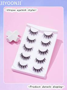 5 Cặp Lông Mi Giả Tự Nhiên & Dày Mi Toàn Dải Siêu Dài, Kiểu Mắt Mèo, Mềm Mại Và Thân Thiện Với Da - Bộ Dụng Cụ Làm Mi - Lý Tưởng Cho Việc Sử Dụng Hàng Ngày Và Các Sự Kiện Đặc Biệt, Không Gây Kích Ứng, Có Thể Tái Sử Dụng - Lông mi Criss Cross - Xem 5