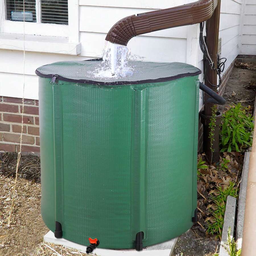 Rain Barrels To Collect Rainwater From Gutter - Rain Collection Barrel ...