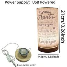 Chụp đèn vải tối giản có đế gỗ - Nguồn điện USB Ánh sáng ấm áp Màu trơn, Thích hợp cho đầu giường phòng ngủ, Tiết kiệm năng lượng và Bảo vệ mắt - trắng - Xem 14