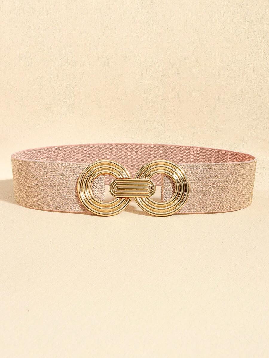 1 件优质金属扣弹性腰带，正装衬衫装饰夏季、秋季、万圣节