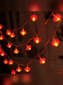 20 LED 红灯笼串灯，中国风仙女串灯，吊灯，适合新年、农历新年、派对装饰最佳礼物 - 紅色燈籠 - 查看 3