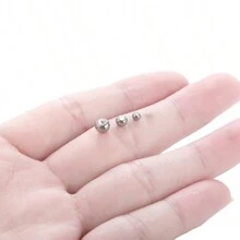 10 bucăți de schimb din oțel inoxidabil bile de rezervă 14 g 16 g cu zirconiu cubic Gem Labret Sprâncene Limbă Barbell Bar Atașamente Piercing