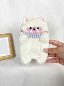 Pandantiv cu suport pentru cărți de pluș cu animale din desene neutre, carte de celebritate, carte de identitate, pentru depozitare, păpușă umplută, design super moale pentru întoarcerea la școală, accesorii pentru decorarea camerei