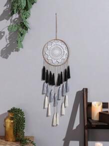 1件手工编织挂毯装饰，波西米亚风流苏捕梦网，家居/公寓墙面装饰，乔迁礼物，瑜伽/冥想室装饰，灵性空间墙饰（不含灯），家居装饰，房间装饰，生日/毕业礼物 - 彩色 - 查看 10