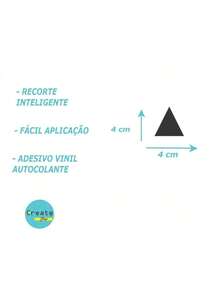 Kit 144 Vinyl Stickers Wall Decoration Triangles Size 4cm - 紅色 - 查看 2