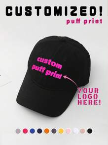[Customized] 1pc Customizable Printed Photo,Logo,Text Baseball Cap, Unisex Design For Party, Holiday, Anniversary, Collection, ,Colorful,Cute,Adorable,Funny,Y2K,Stylish,Casual,Cuties,Unisex,Custom,Personalized,Unique,Customized,Ideal Gifts For Him,Ideal Gifts For Her,Her,Girlfriend,Friends,Grandparents,Family - Custom Square Photo Logo - View 11