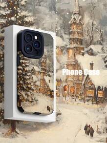 1 Ốp lưng điện thoại bảo vệ phong cảnh tuyết mùa đông bằng da PU tương thích với iPhone/ - Nhiều màu - Xem 1