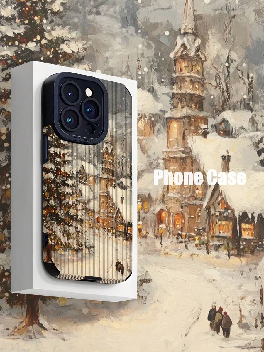 1 Ốp lưng điện thoại bảo vệ phong cảnh tuyết mùa đông bằng da PU tương thích với iPhone/ - Nhiều màu - Xem 1