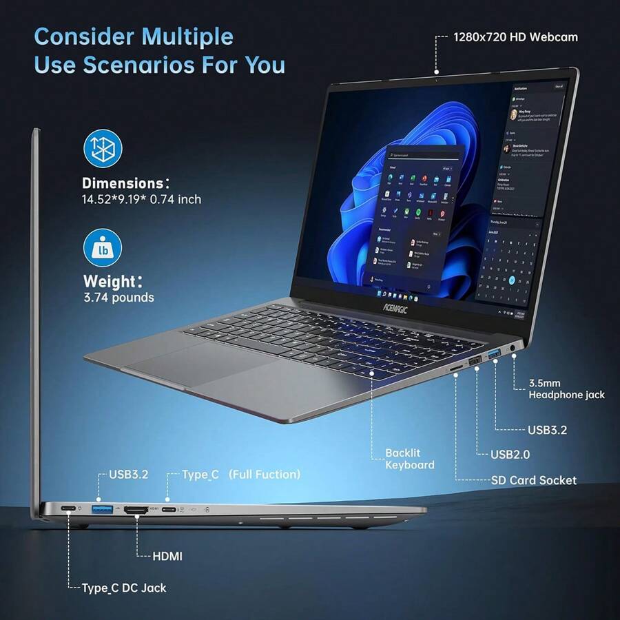 ACEMAGIC ACEMAGIC 2024 Newest Gaming Laptop, 16.1Inch FHD Display
