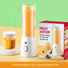 USB Powered Baby Food Maker, Portable Juicer Blender - Personal Multi-Function Blender With Ice Crushing And Food Mixing Functions; Easy Charging, Convenient For An Active Lifestyle, Comes With 2 Cups - White - View 14