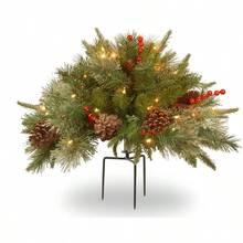 人造圣诞树感觉真实的瓮填充物 | 用混合装饰品串起来 - 彩色 - 查看 3