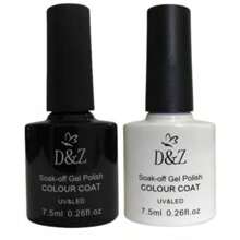 D&Z Led UV Black And White Gel Nail Polish Kit 2 Units 7.5ml - Đen và trắng - Xem 4