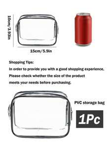 3pcs/1pc Summer Travel Toiletry Bag, PVC Waterproof Cosmetic Bag, Large Capacity Travel Organizer Bag For Cosmetics, Makeup, Toiletries, Suitable For Men & Women, Transparent Matte Makeup Bag, Swimming Bag, Travel Pouch, Makeup Bag, Makeup Case, Lipstick, Brushes, Skincare, Phone, Coins, Small Items, Suitable For Home, Gifts, Holidays, Halloween, Christmas, Multi-Purpose Use, Gift For Girlfriend, Gift For Women, Girls