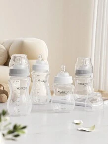 1pc Natural Wide Mouth Baby Bottle, High-Quality Newborn PP Milk Bottle, 190ML/260ML