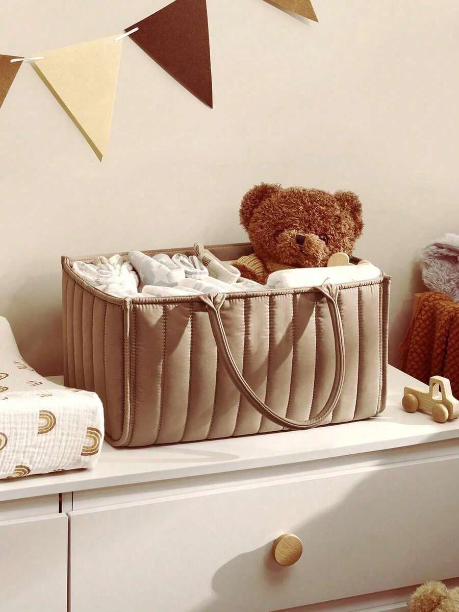 1pcBaby Diaper Basket, Stylish Baby Diaper Organizer, Diaper Basket