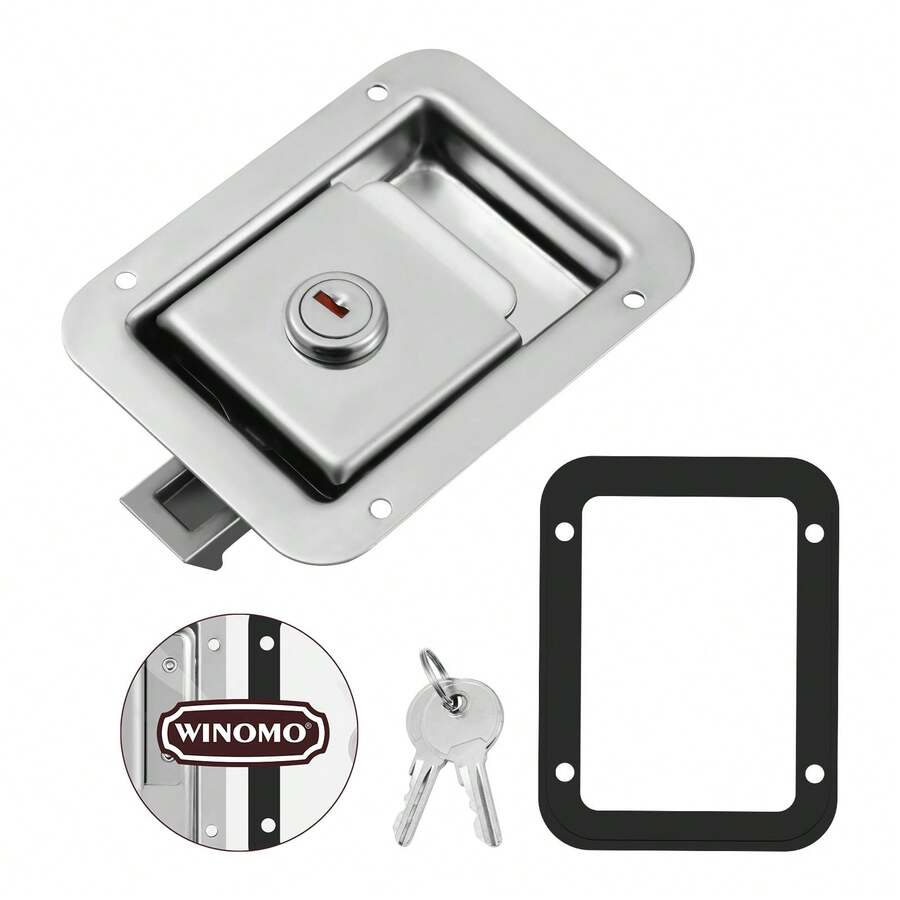 Stainless Steel Paddle Handle Lock Door Latch Heavy Duty Flush Mount