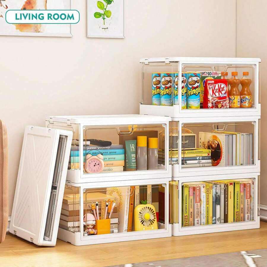 Closet Organizers And Storage, Clear Storage Bin With Lids, Stackable