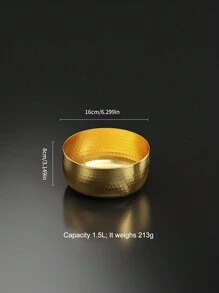 QIYINGFA 1 件（16/18/20/22 厘米）不锈钢沙拉碗，花卉雕刻面碗，适用于家庭厨房、现代餐厅使用学校用品、圣诞礼物