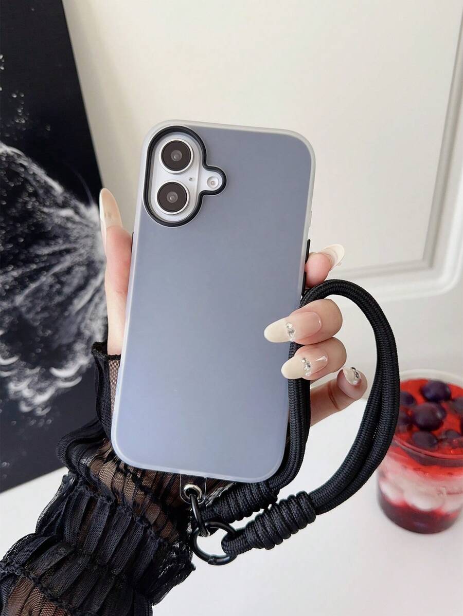 Phone Charm 高品质三合一果冻色 TPU 软壳，带腕带，防震、防汗、防指纹、防刮擦、防褪色，手机壳兼容 iPhone
