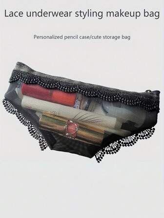 Black Niche Personalized Makeup Bag, Distinctive Shape Storage Pouch, Portable Mesh Cosmetic & Stationery Organizer - Must-Have For Cool Girls Makeup Travel Toiletry Organizer Clear Essentials Gifts Storage Zipper Accessories Nail Bag, Vanity, Make Up Bag, Organizer, Storage, Makeup Organizers, Toiletry Bag, Desk Organiser, Cosmetic Bag, Vanity, Make Up Pouch Bag, Cosmetic Bag, Christmas Gifts, Pouch, Clutch / Small Handbag, Makeup Organizer, Pouch, Brush Holder, Mini Pouch, Large Capacity Pouch, Gifts Christmas Gifts, Gift Ideas For Women