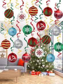 48 món đồ trang trí tiệc Giáng sinh, trang trí phòng tiệc sinh nhật, phòng khách, trang trí phòng, đồ trang trí treo tiệc Giáng sinh, bông tuyết, cây thông Noel, đồ trang trí treo hình xoắn ốc màu nâu vàng, đồ trang trí treo hình xoắn ốc Giáng sinh bằng PVC, đồ trang trí Giáng sinh - Nhiều màu - Xem 5