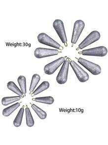 SOUGAYILANG Fishing Weight Sinkers 10Pcs Fishing Lead Pendant Weight Sinker With Ring Water Drop Sinker Weight For Bass Catfish Saltwater Freshwater Fishing Tackle