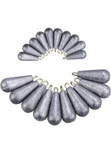 SOUGAYILANG Fishing Weight Sinkers 10Pcs Fishing Lead Pendant Weight Sinker With Ring Water Drop Sinker Weight For Bass Catfish Saltwater Freshwater Fishing Tackle