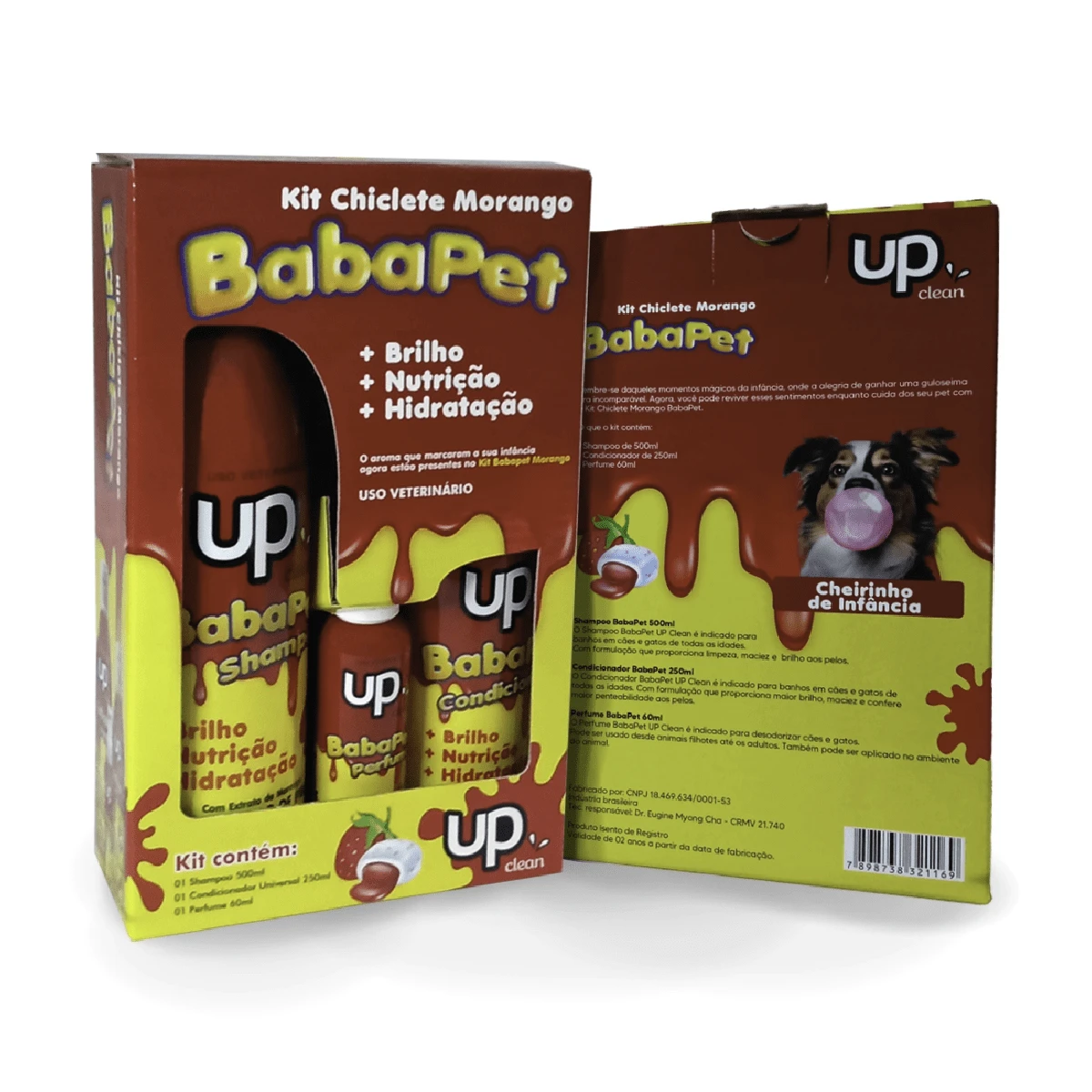 Babapet Dog And Cat Bath Kit Shampoo+Conditioner+Strawberry Bubble Gum