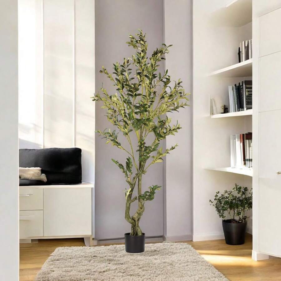 48 Inches Artificial Olive Tree Tall Faux Plant For Home Office Decor