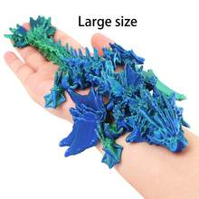 Bộ 2 con rồng bay nhiều màu sắc dành cho cha mẹ và con cái, kích thước lớn và nhỏ, khớp toàn thân có thể di chuyển, cánh có thể thu vào - Nhiều màu - Xem 7