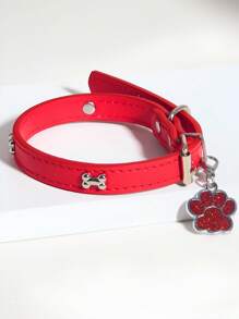 1 st Pet Dog Cat Collar Neck Ring, för små hundar - Röd - Visa 25