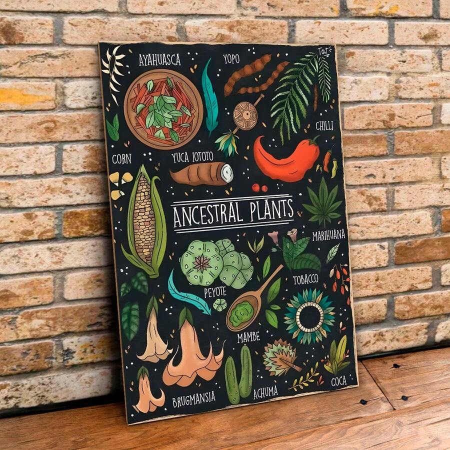 1 Decorative Plaque Plants With Healing Power, Ancestral Plants In MDF - Nhiều màu - Xem 1