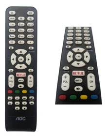 Controle Tv Aoc Netflix Smart - Preto - Visão 2