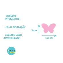 440 Butterfly Sticker 4.5x3cm Decorative Wall Sticker Bedroom, Living Room, Kitchen Room Decoration - 玫紅色 - 查看 2